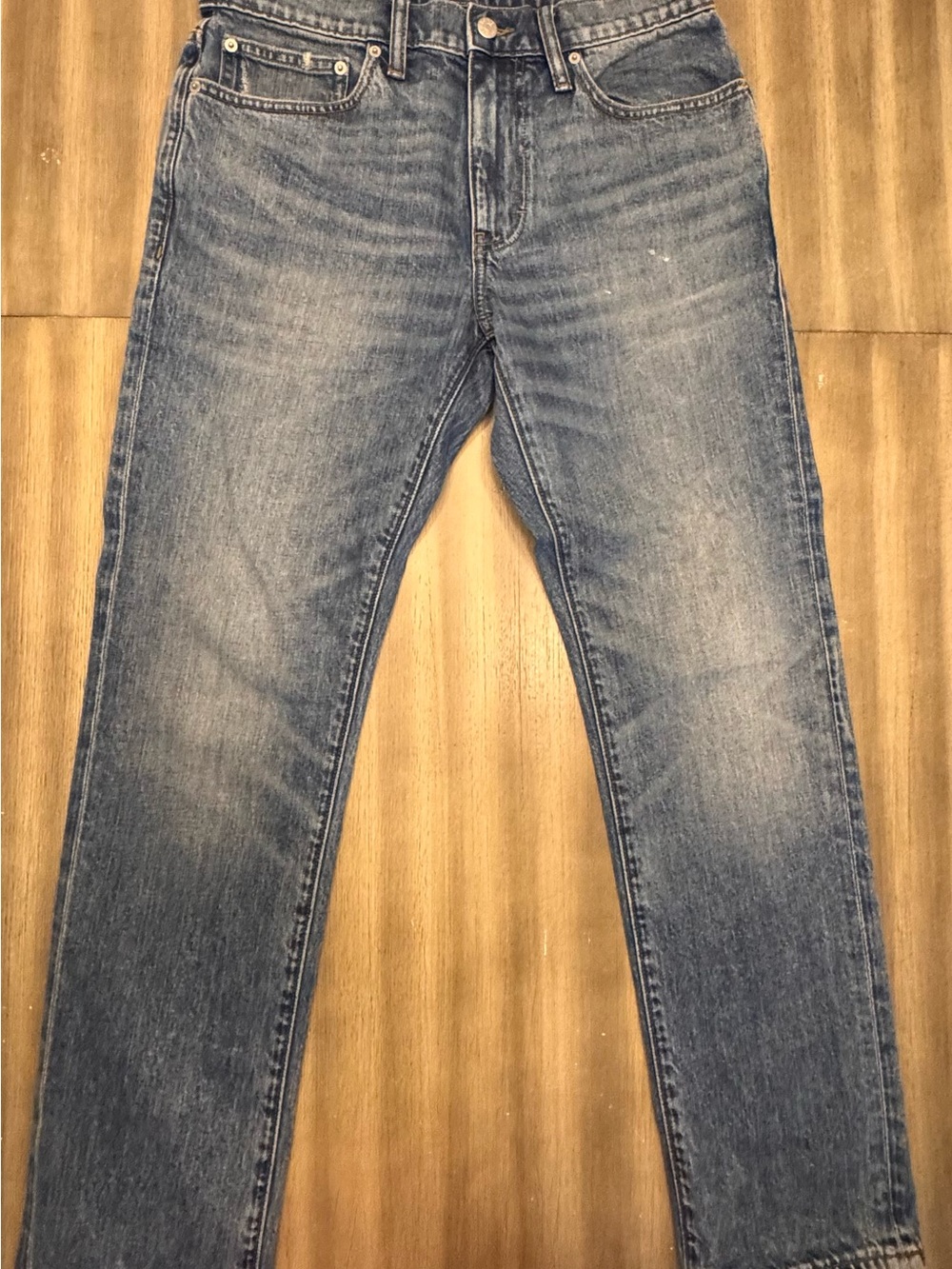 Men’s J. Crew Slim Straight Faded Blue Jeans